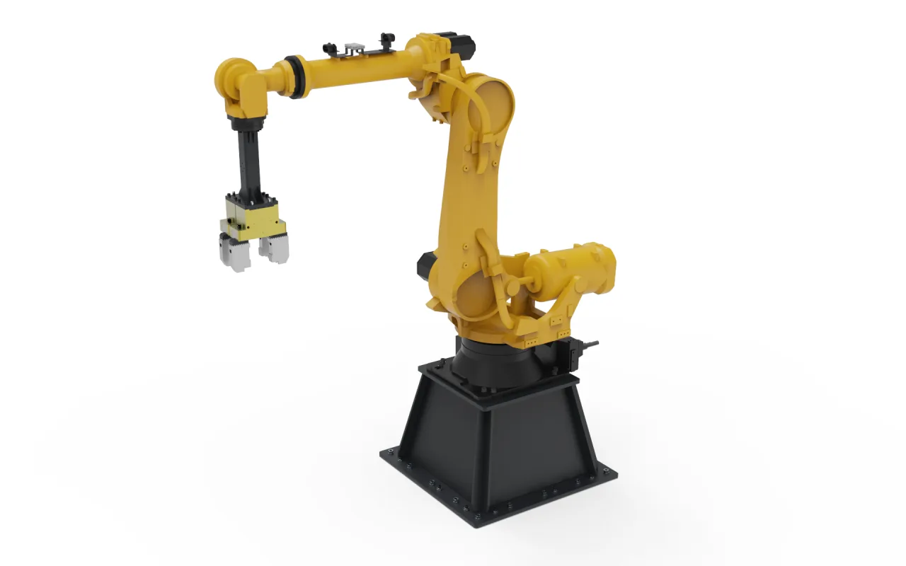 Roboterarbeitsplatz mit Greifer