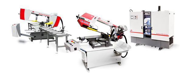 Bandsägen der Serie Ergonomic - Bild stellt eine Übersicht der Maschinenserie Ergonomic der Firma Bomar da.